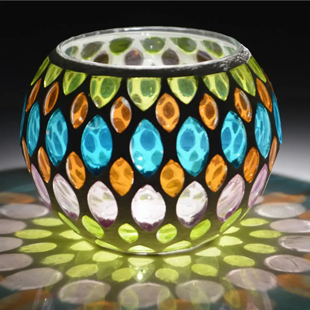 260g Round Rhombus Glass Mosaic Tiles Embellishment for Handmade Ornament