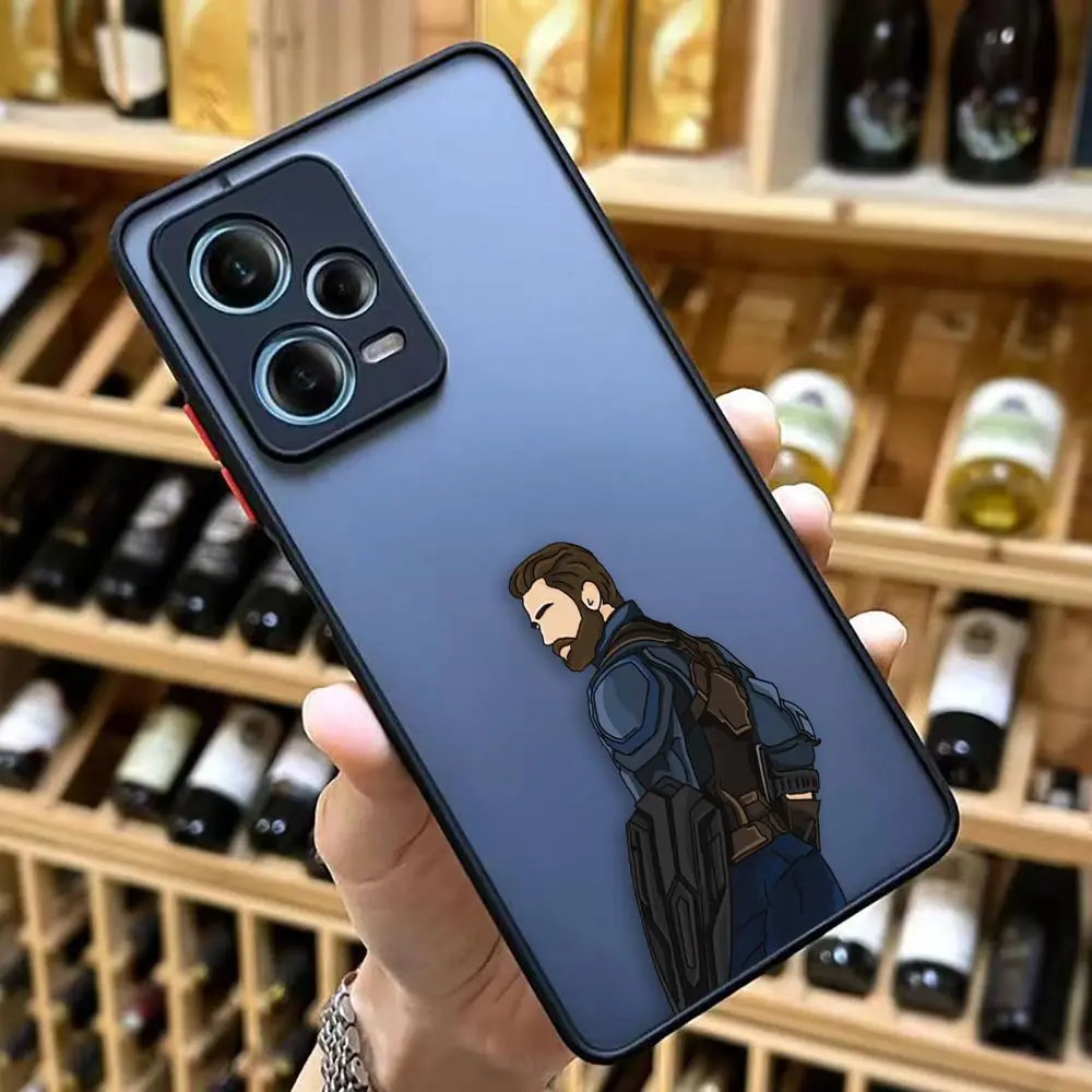thumbnail image 1 of Matte Case for Redmi NOTE 12 11 10 11S 10S 9 9S 8 7 6 5 4 3 PRO PLUS 4G 5G Case Funda Coque Shell Marvel Avengers Heros Faceless, 1 of 5