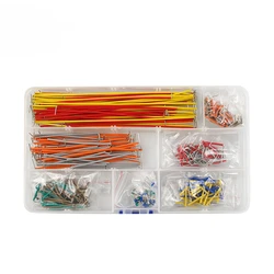 Versatile Preformed Breadboard Jumper Wire Kit - 14 Assorted Lengths for Prototyping and DIY Electronics (350pcs)