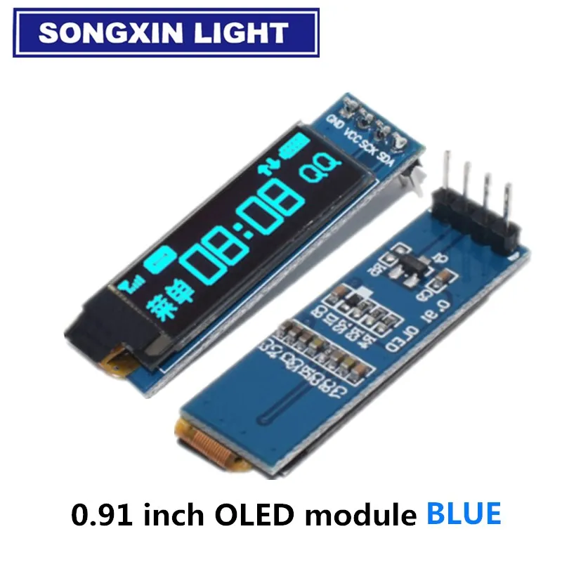 0.91 inch OLED Module White/Blue OLED 128X32 LCD LED Display Module 0.91" IIC Communicate For Arduino ROHS Certification, oled display module