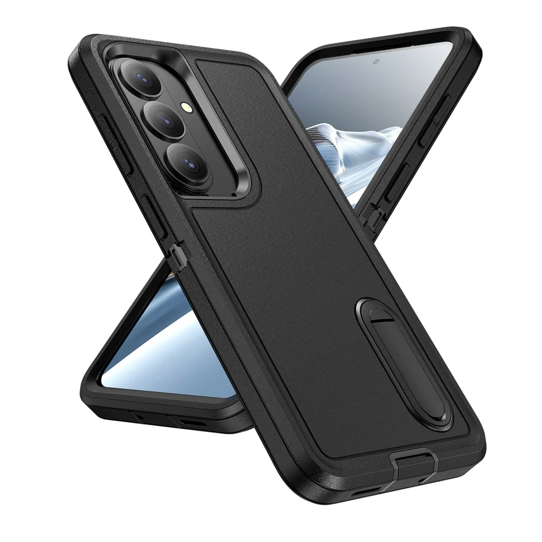 3-in-1 Shockproof Slim Heavy Duty Case with Kickstand