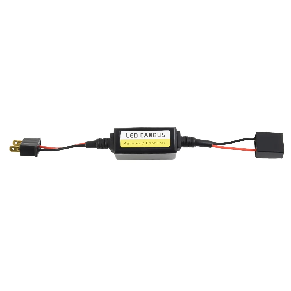 헤드라이트용 LED 캔버스 드라이버, H7 소켓, 9V-16V, 오류 메시지 깜박임 수정, 라디오 간섭, 2 개