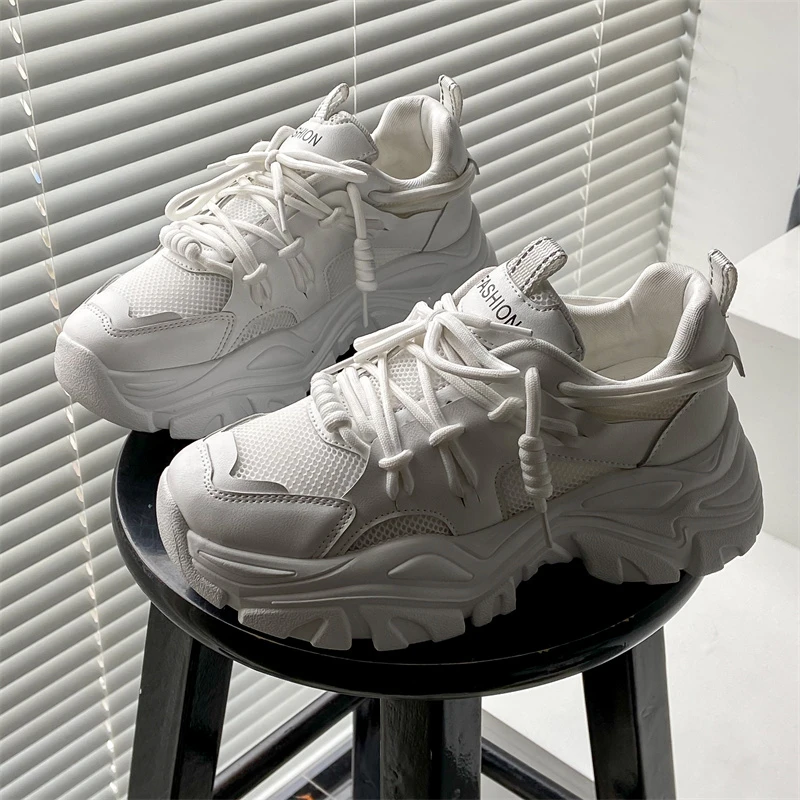 

Brand Fashion Platform Lace Up Casual Walking High Quality Women Sneakers Designer Mesh Comfy Autumn Shoes Woman