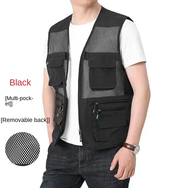 Cool Vest Pocket Large Size Outerwear & Coats Vests of Men Sweatshirts Camping Men's Clothing Waterproof Tactical