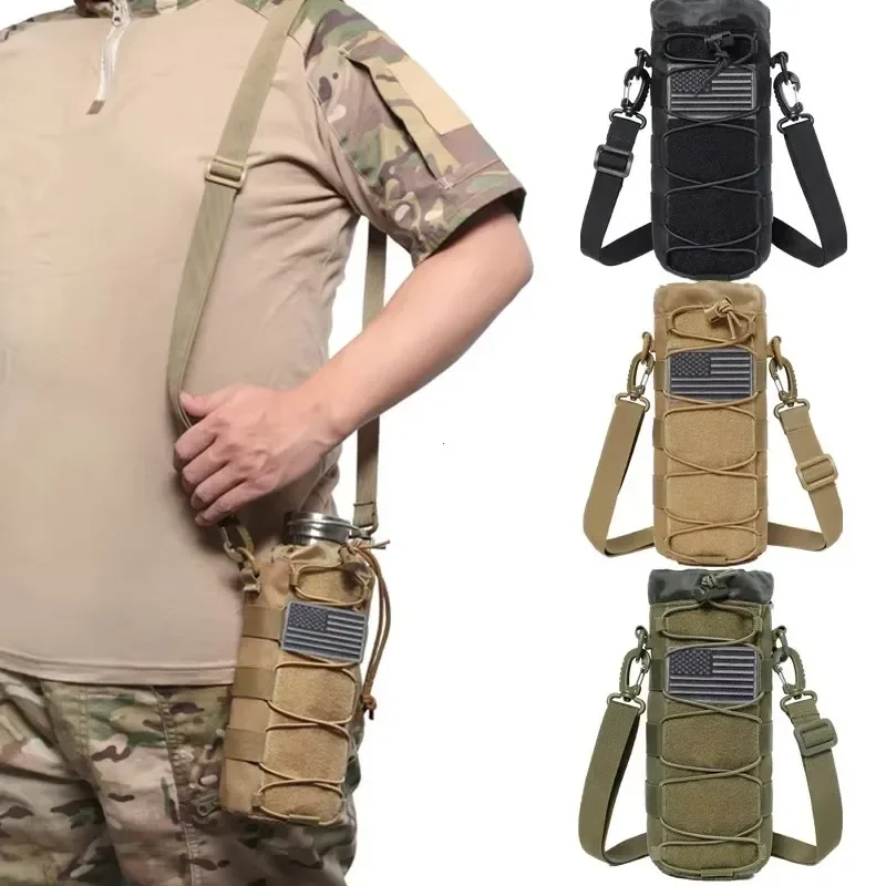 Tactical Molle Water Bottle Bag Pouch Holder Outdoor Travel Camping Hiking Cycling Fishing Hunting Water Bottle Carrier 6
