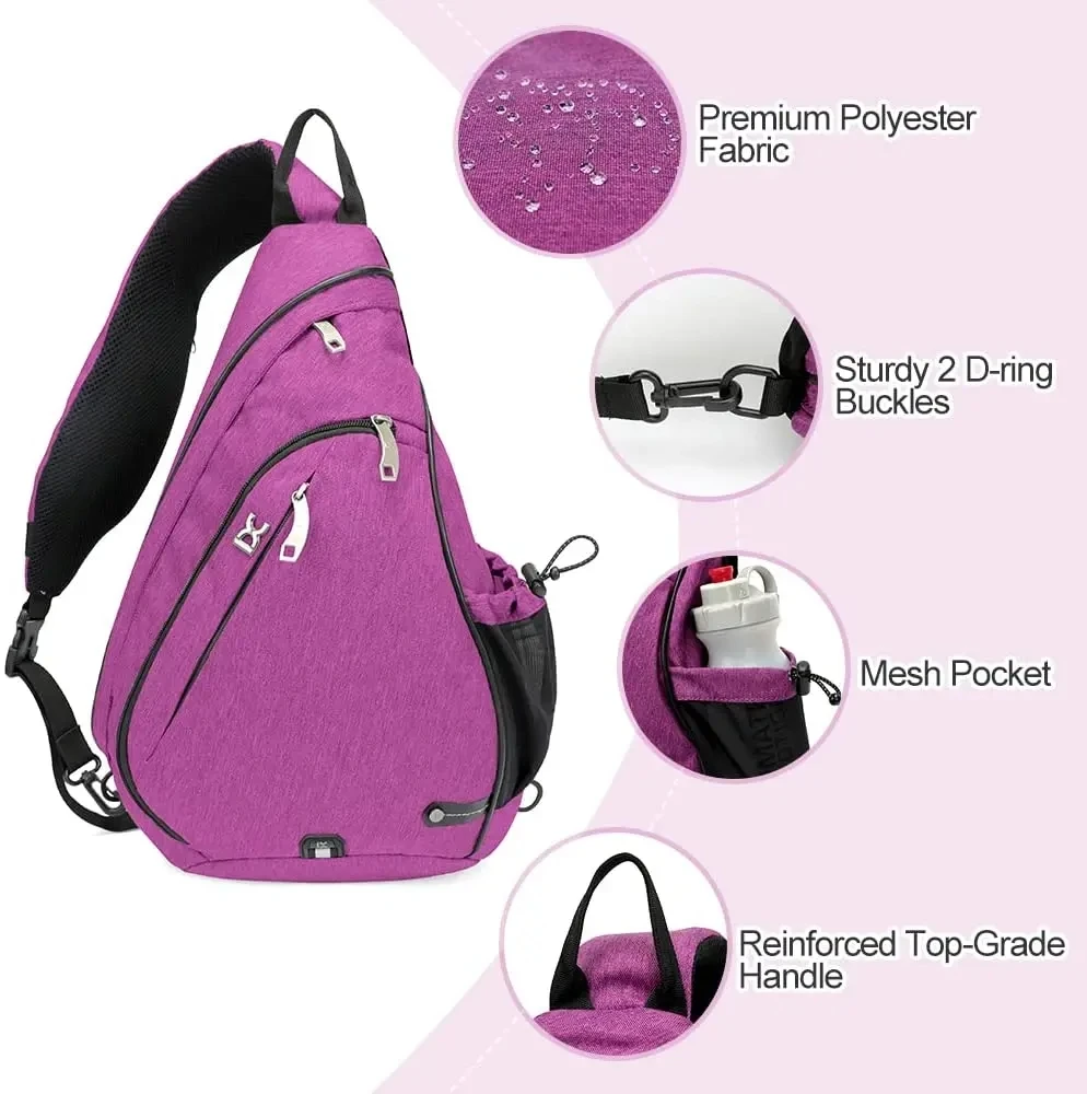 INOXTO Women One Shoulder Backpack Women Sling Bag Crossbody USB Boys Cycling Sports Travel Versatile Fashion Bag Student School
