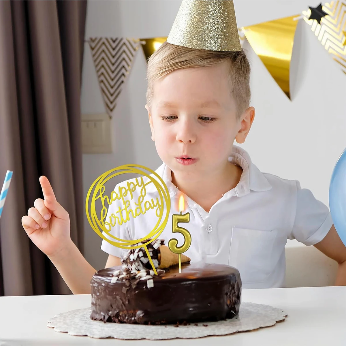 Decorazione per torta per 60° compleanno, 20 pezzi, decorazione per torta dorata, 60° compleanno, con candele di compleanno, decorazione per torta per 60° uomo e donna