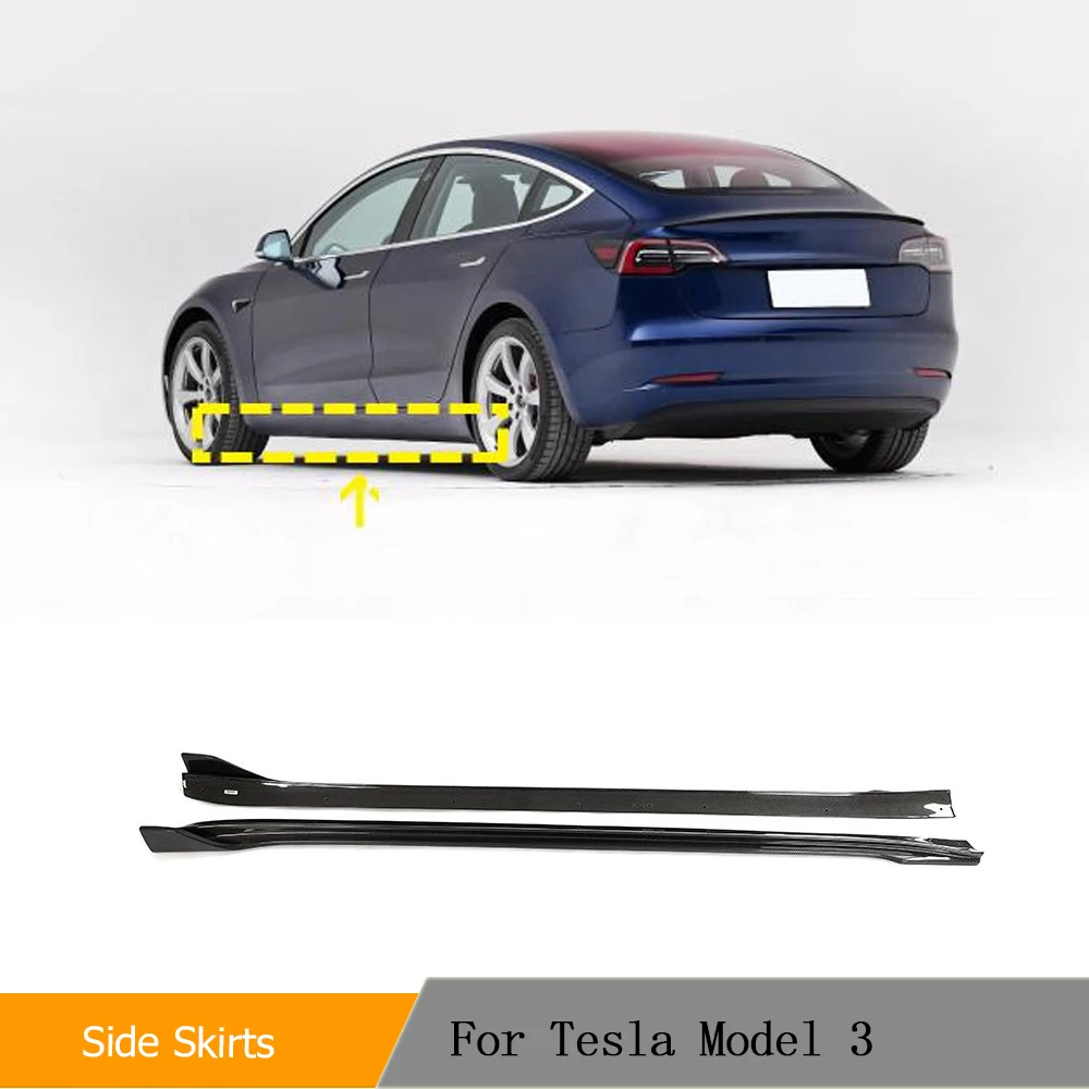 

Юбка-удлинитель для бокового бампера Tesla Model 3 седан 4 двери 2018-2020