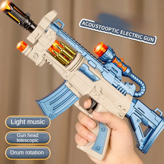 Children Electric Toy Gun Realistic Machine Submachine Gun Model Like Real Guns with Sound Light Effects Non-firing Kids Gifts 5