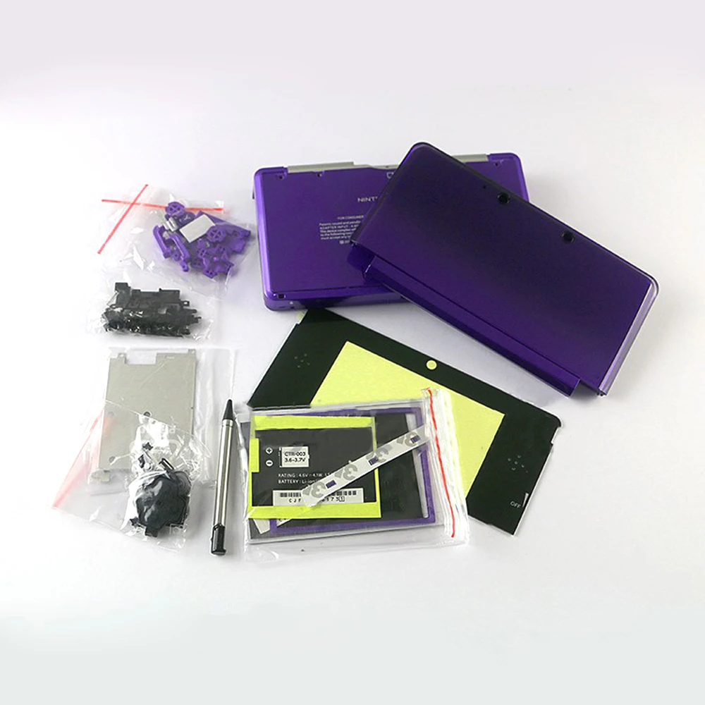 Habitação Completa Case Capa com Botões Tela Lente Adesivo Nintendo Antigo 3ds Game Console Cores - Image 6