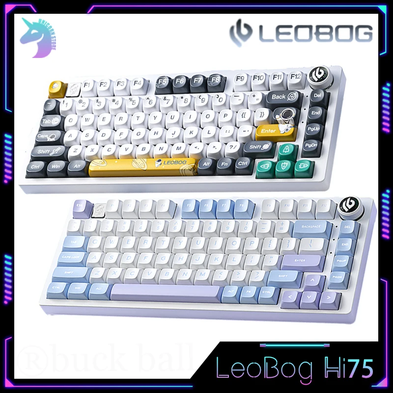 

Leobog Hi75 Mechanical Keyboard Wired Keyboards Gaming Keyboard 75% Gasket 81 Keys RGB Hot-Swap Customization Gamer Keyboards