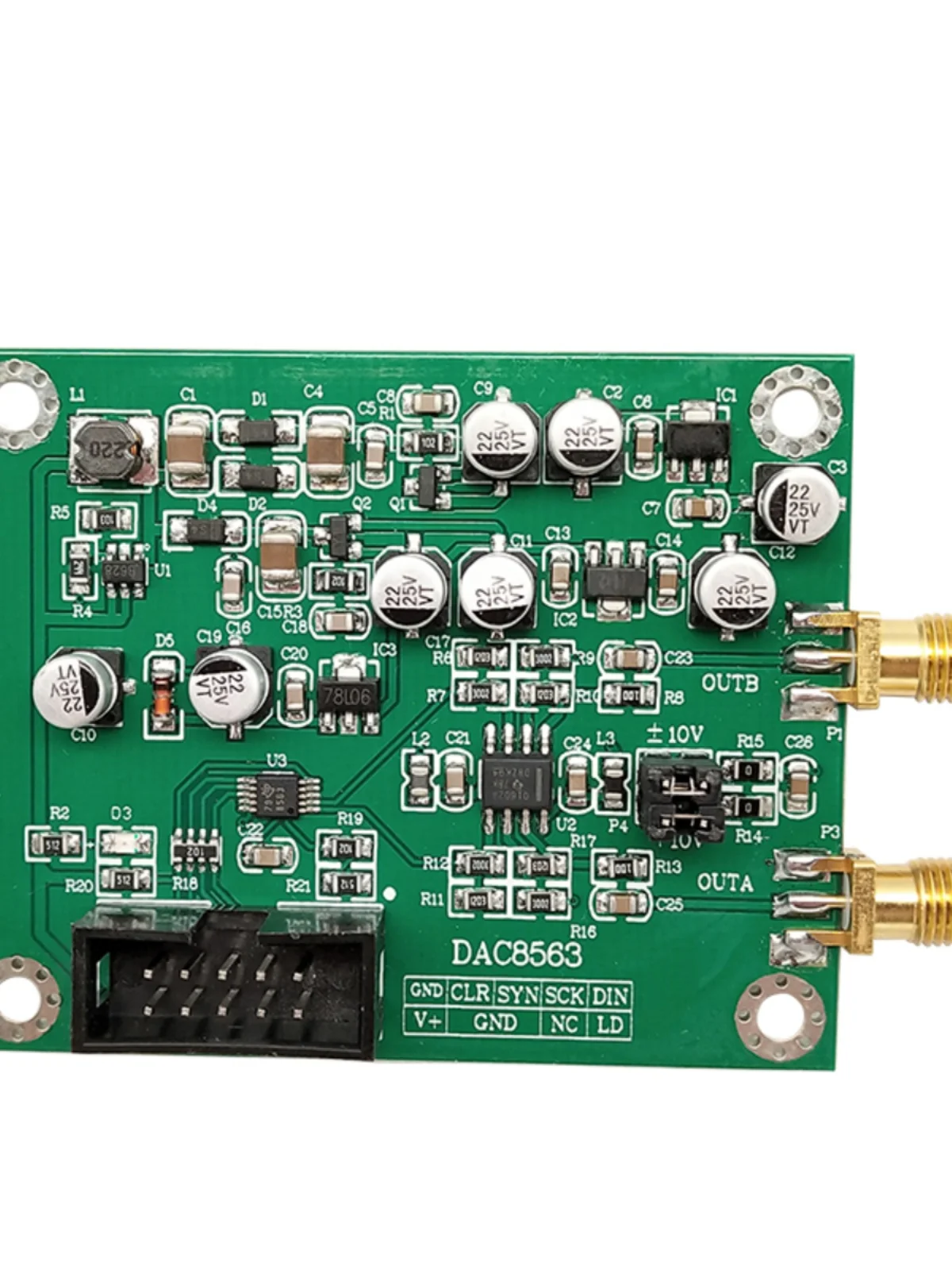 

DAC8563 Digital to Analog Converter Data Acquisition Module Dual 16 Bit DAC Adjustable Voltage Reference