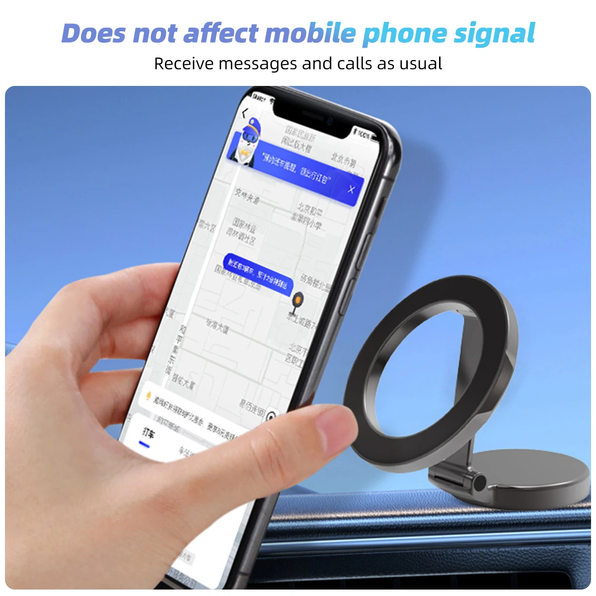 360 Degree Magnetic Car Phone Holder Ring for Car Magsafe Mount Folding Bracket Car for iPhone 14 13 Huawei Xiaomi Magsafe Case