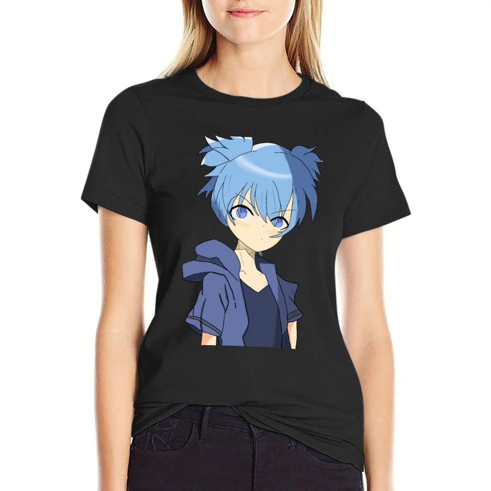 

nagisa shiota T-Shirt Blouse Short sleeve tee Women t shirt