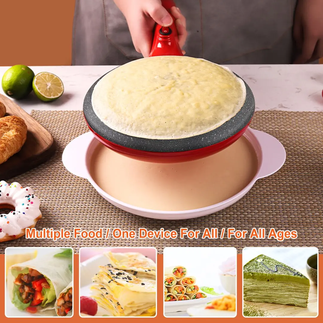 Electric Crepe Maker Pizza Pancake Machine Non-Stick Griddle Baking Pan  Cake Machine Kitchen Appliance Cooking Tools 220V