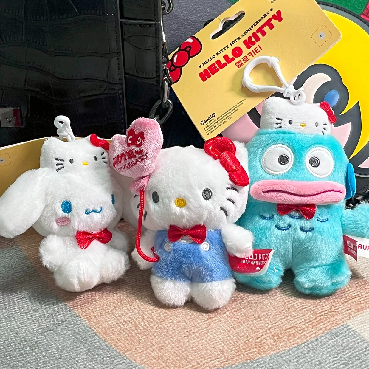 

Sanrio 50 юбилей Hello Kitty Kuromi Cinnamoroll плюшевая кукла девочка милая мультяшная фотография искусственные подарки