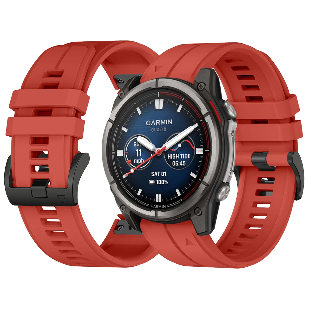 Silicone Wrist Strap Bracelet, 22mm/26mm,