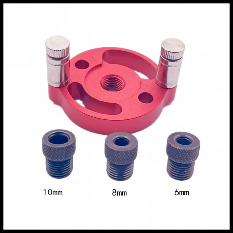 

Self-Centering Dowelling Jig 6/8/10mm Spacing Ring Vertical Pocket Hole Puncher Locator Drill Guide Tools for Carpentry
