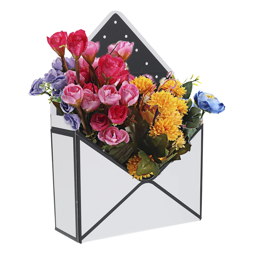 6/12Pcs Envelope Folded Flower Boxes Bouquet Storage Box Creative Wedding Party Valentine's Day Flower Boxes Envelope Box