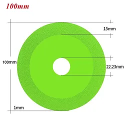Ultra-Thin Diamond Glass Cutting Disc for Ceramic & Jade Polishing (100 x 22.23mm)