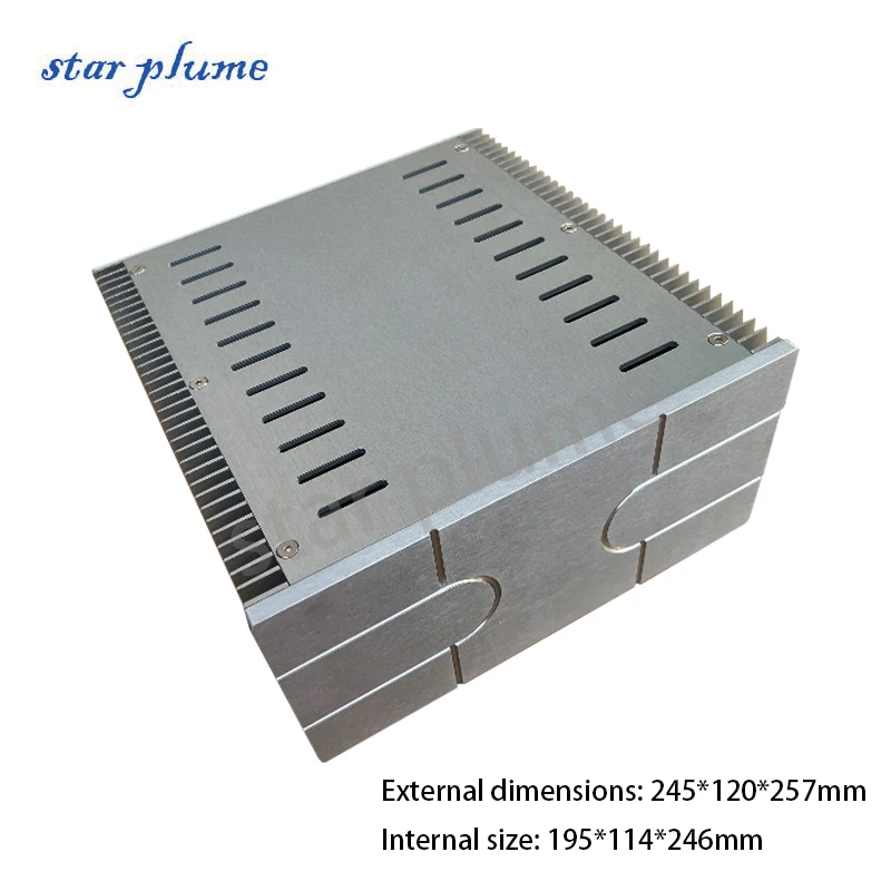 (245*120*257mm) All Aluminum Power Amplifier Case Desktop Small Armor Chassis Post Amplifier Chassis Shell DIY Box