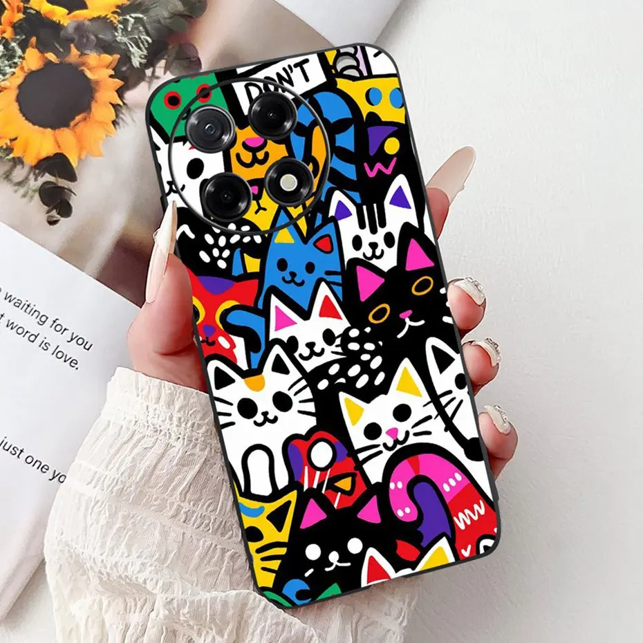 Sleek Black Silicon Soft TPU Phone Case - Modern Design Back Cover