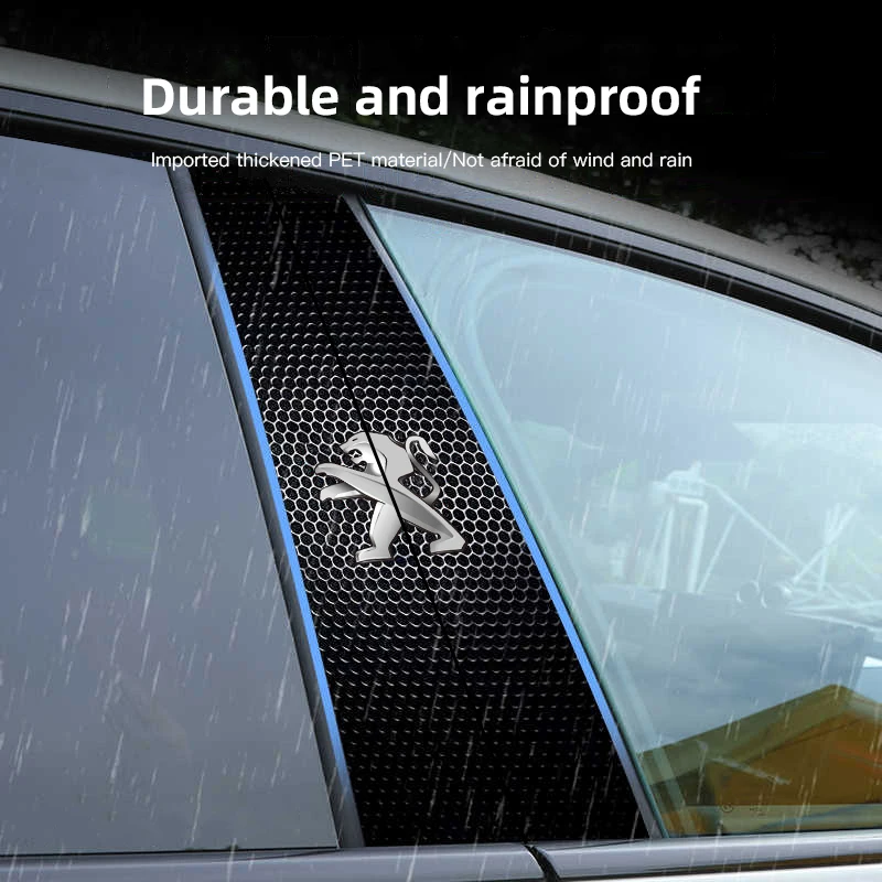 Car Stickers Car Middle Column Creative Stickers for Peugeot 206 3008 208 308 307 2008 5008 Scratch Protection Decorative Paster Car Supplies