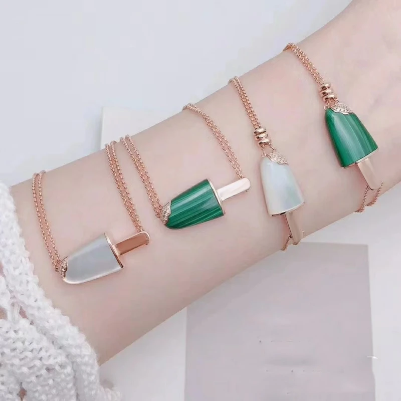 

2024 Fashion Hot Selling Jewelry BV Customized S925 Silver Luxury Ceramic Ice Cream Women's Bracelet Birthday Party Gift
