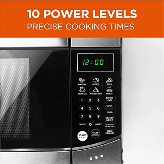 COMMERCIAL CHEF 0.9 Cubic Foot Microwave with 10 Power Levels