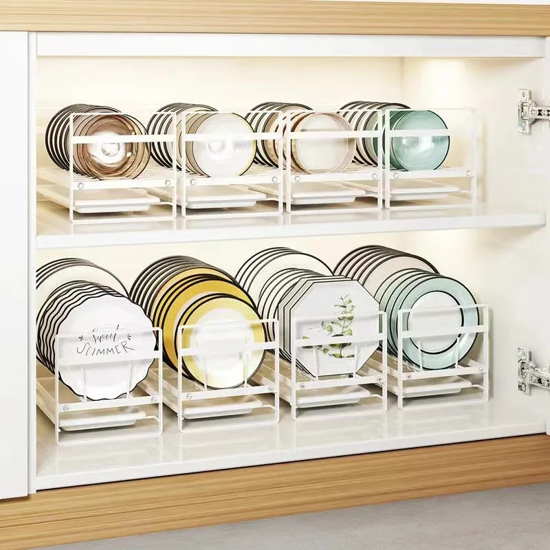 Kitchen Cabinet Organizer Rack Bowl and Plate Storage Dish Racks