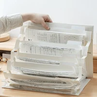 Portable Wall Hanging File Organizers Large Capacity With Handle Expanding File Folder Multi Layer Letter Size 5