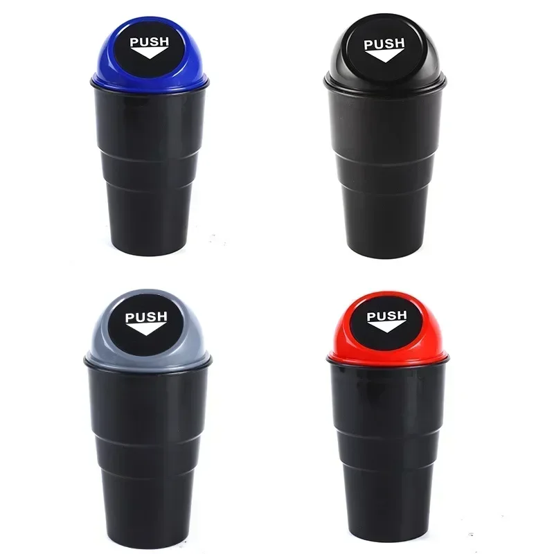 Car Trash Can Car Garbage Can Bin with Lid, Leakproof Vehicle Automotive Cup Holder Car Trash Can, Small Trash Bin For Automotive Accessories