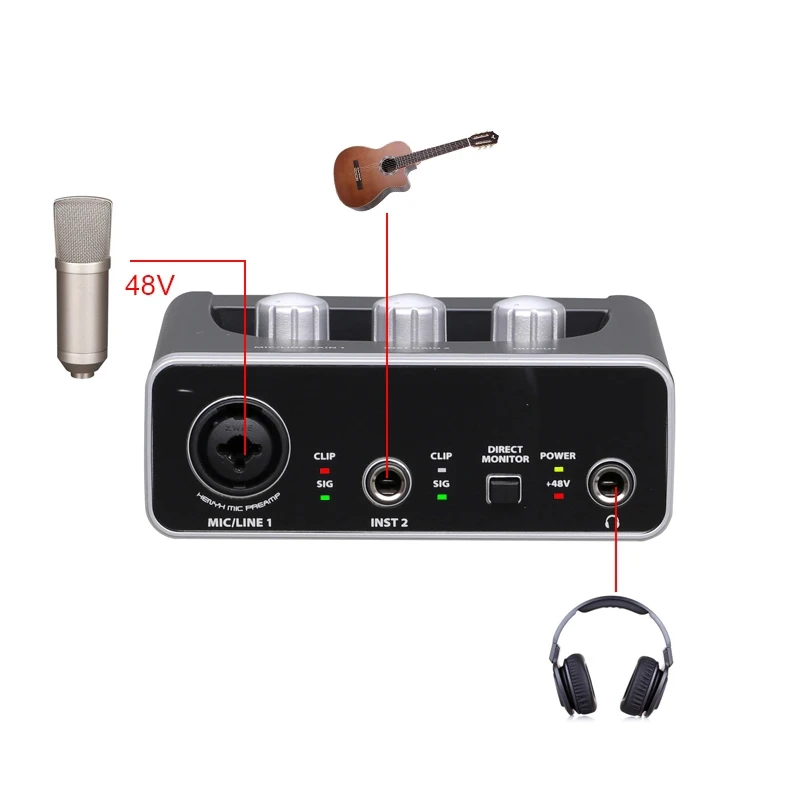 Carte d'interface Audio de haute qualité avec Interface Usb multifonction  pour enregistrement de guitare et diffusion en direct - AliExpress