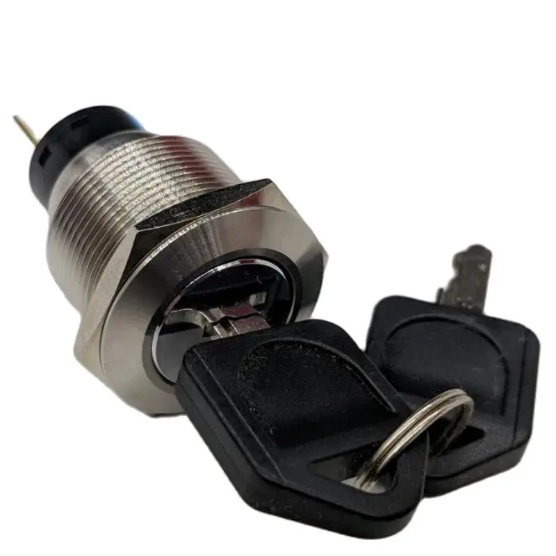 Zusen Interruttore A Chiave In Metallo Da 22Mm 3 Posizioni 2 Posizioni A Scatto Fisso Ip65(Zs22F-11Y/21/S)