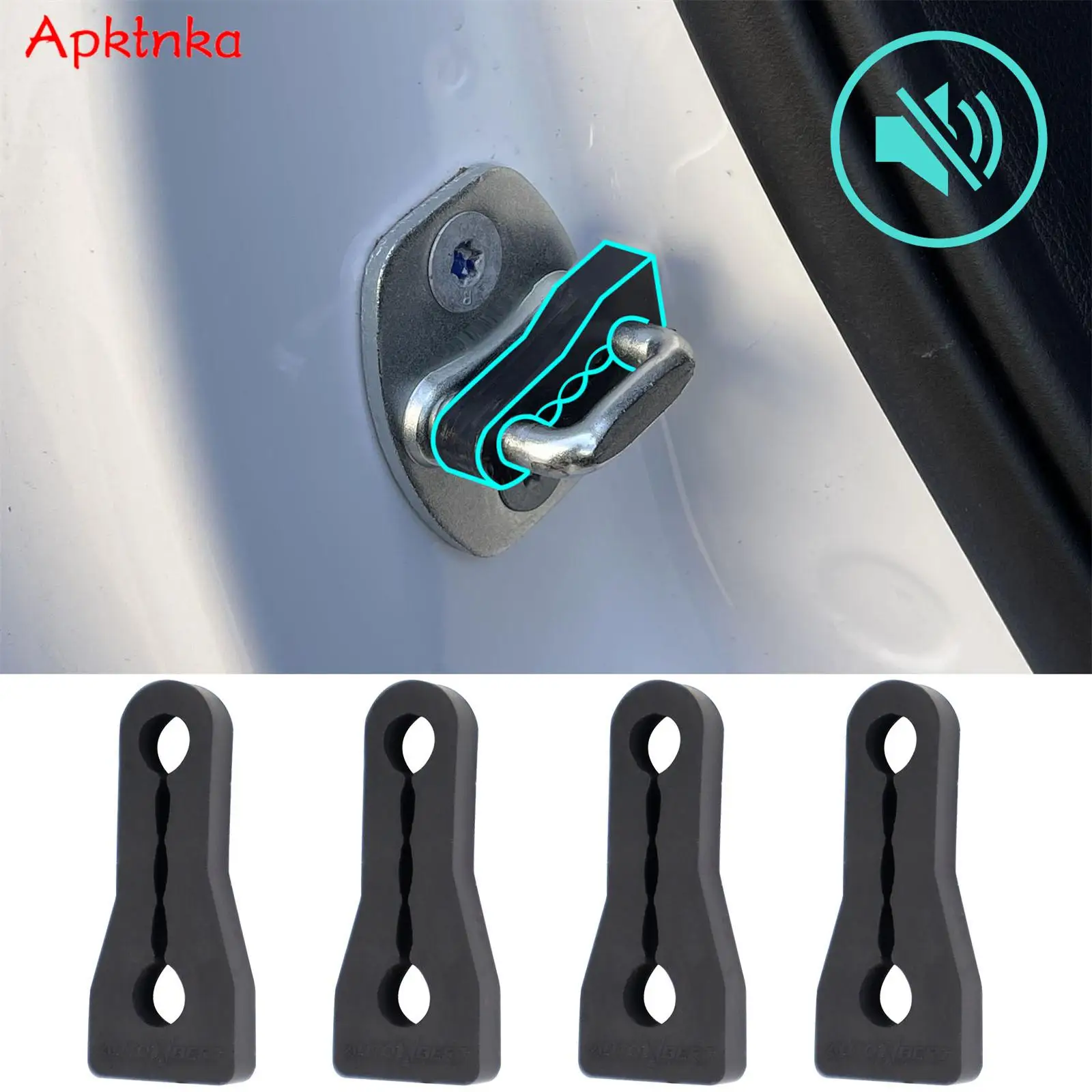 Car Door Lock Damper Car Door Lock Sound Deadener Damper For Hyundai Verna Elantra GT Accent i20 i30 Rattling Screaks Deaf Soundproofing seal
