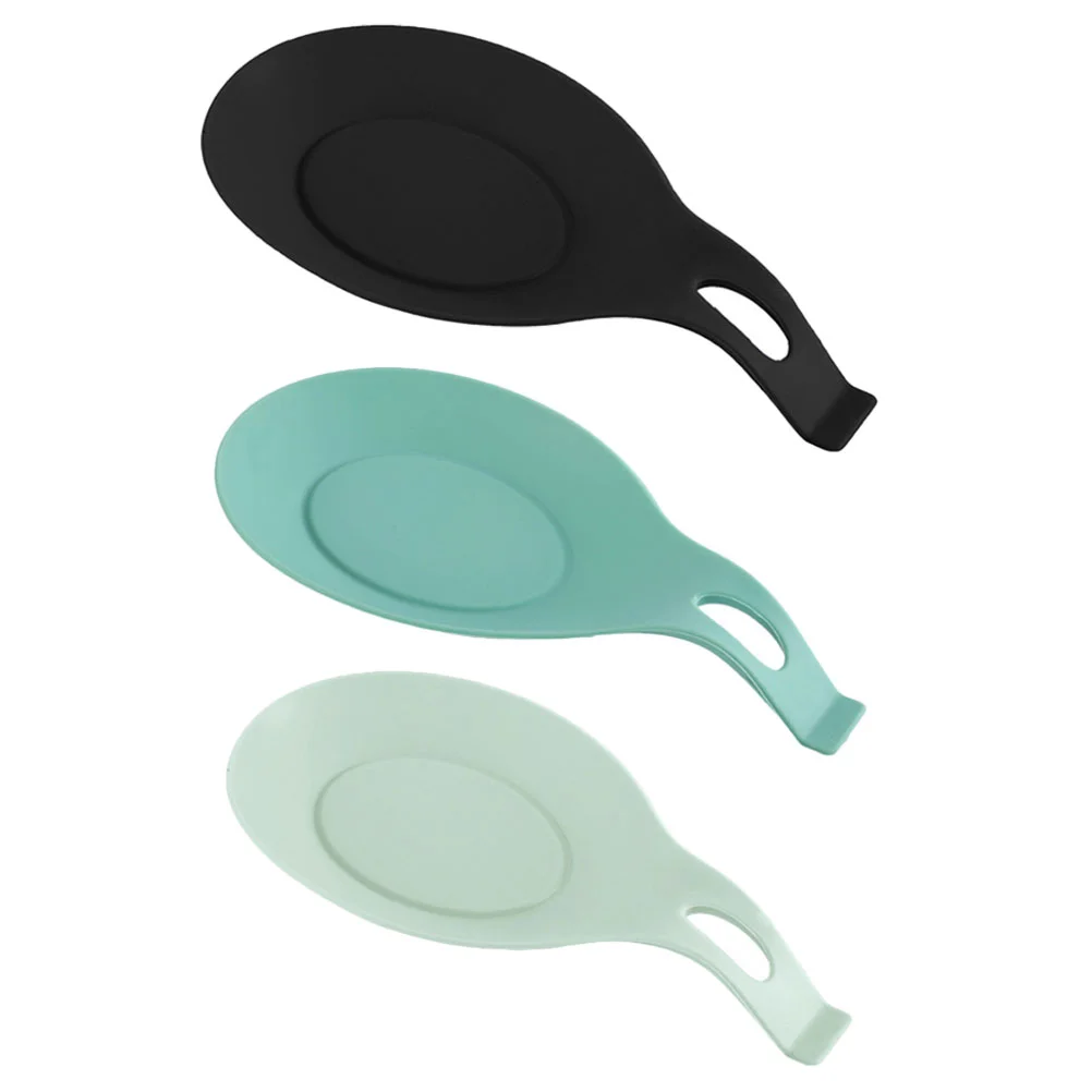 

3Pcs Kitchen Silicone Spoon Rest Cooking Utensil Rest Ladle Spoon Holder Spoon Holder