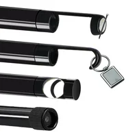 Hook Magnet Side View Mirror Set Compatible for 8mm /5.5mm Endoscope Waterproof with Screw Threads Black 1