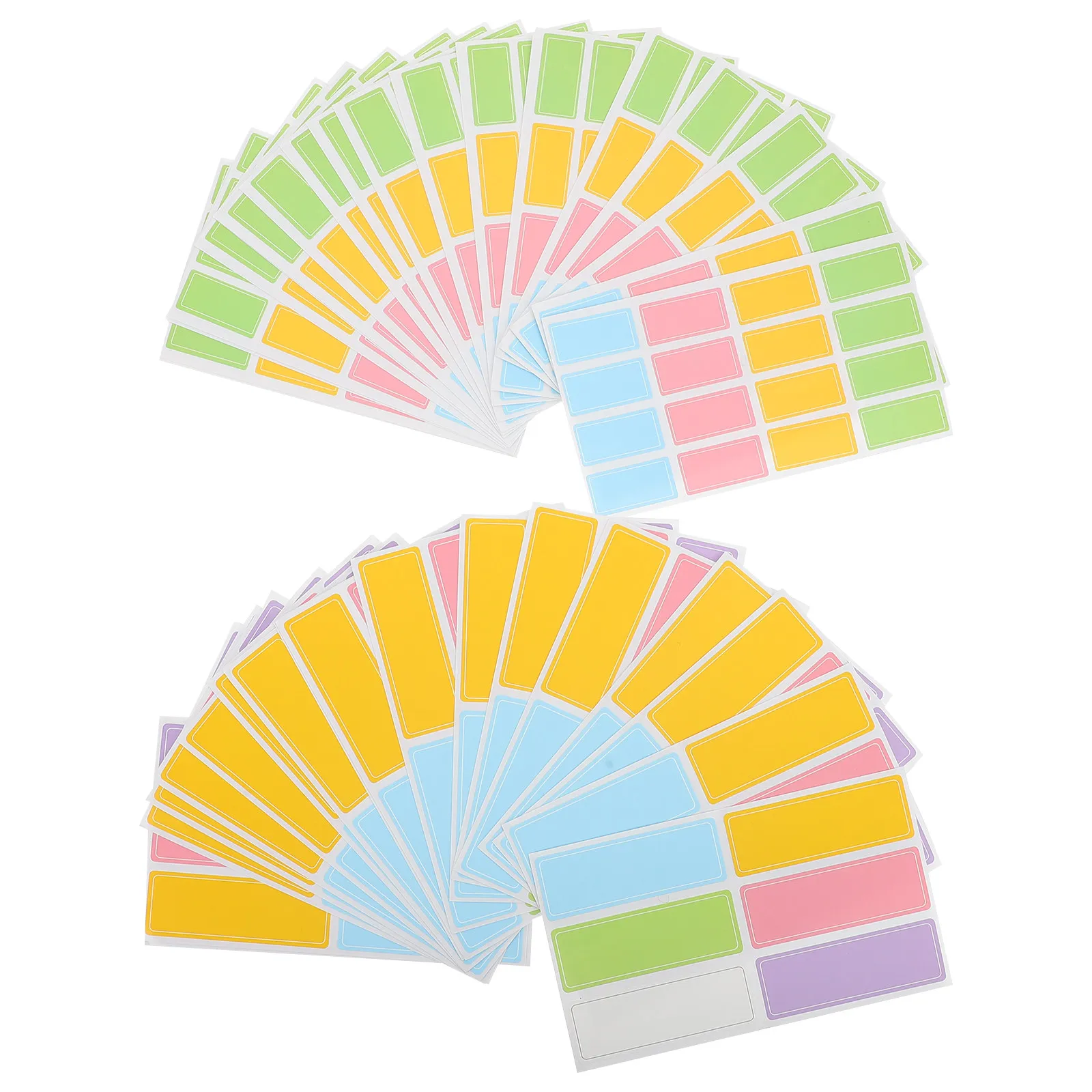 40매 프리미엄 종이 자체 접착 라벨 스티커 병용 방수 색상 분류 스티커 용기 상자 메모