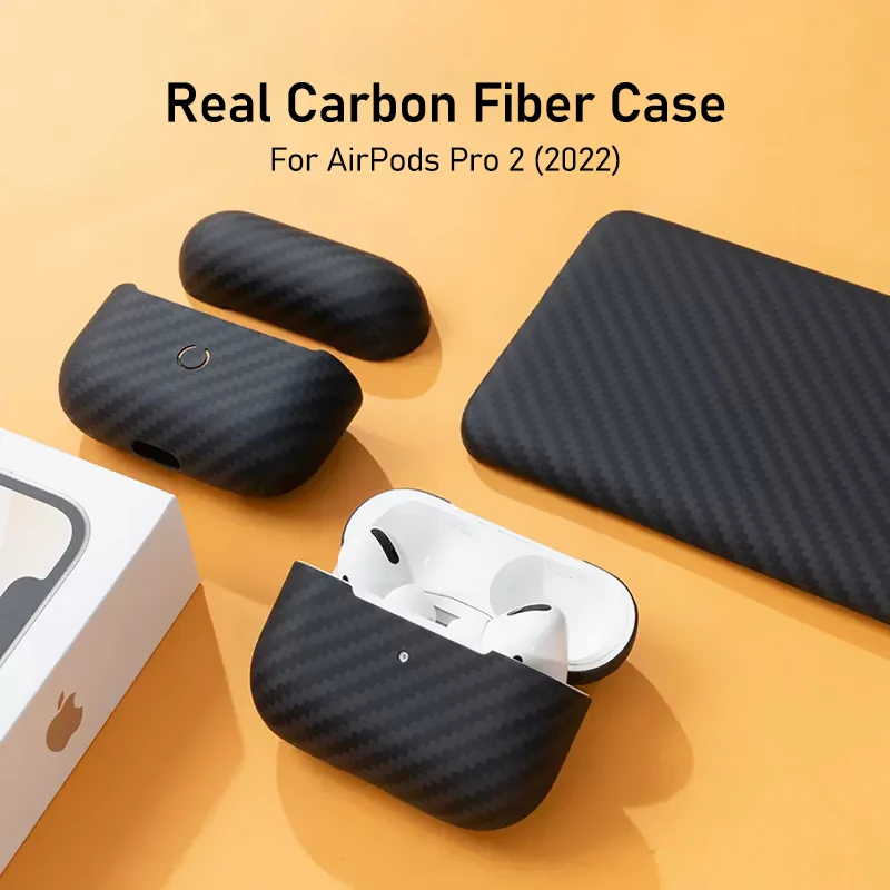 

Настоящие наушники из углеродного волокна для Apple AirPods Pro 2 (2022), беспроводные наушники из углеродного волокна, Bluetooth для AirPods Pro 2
