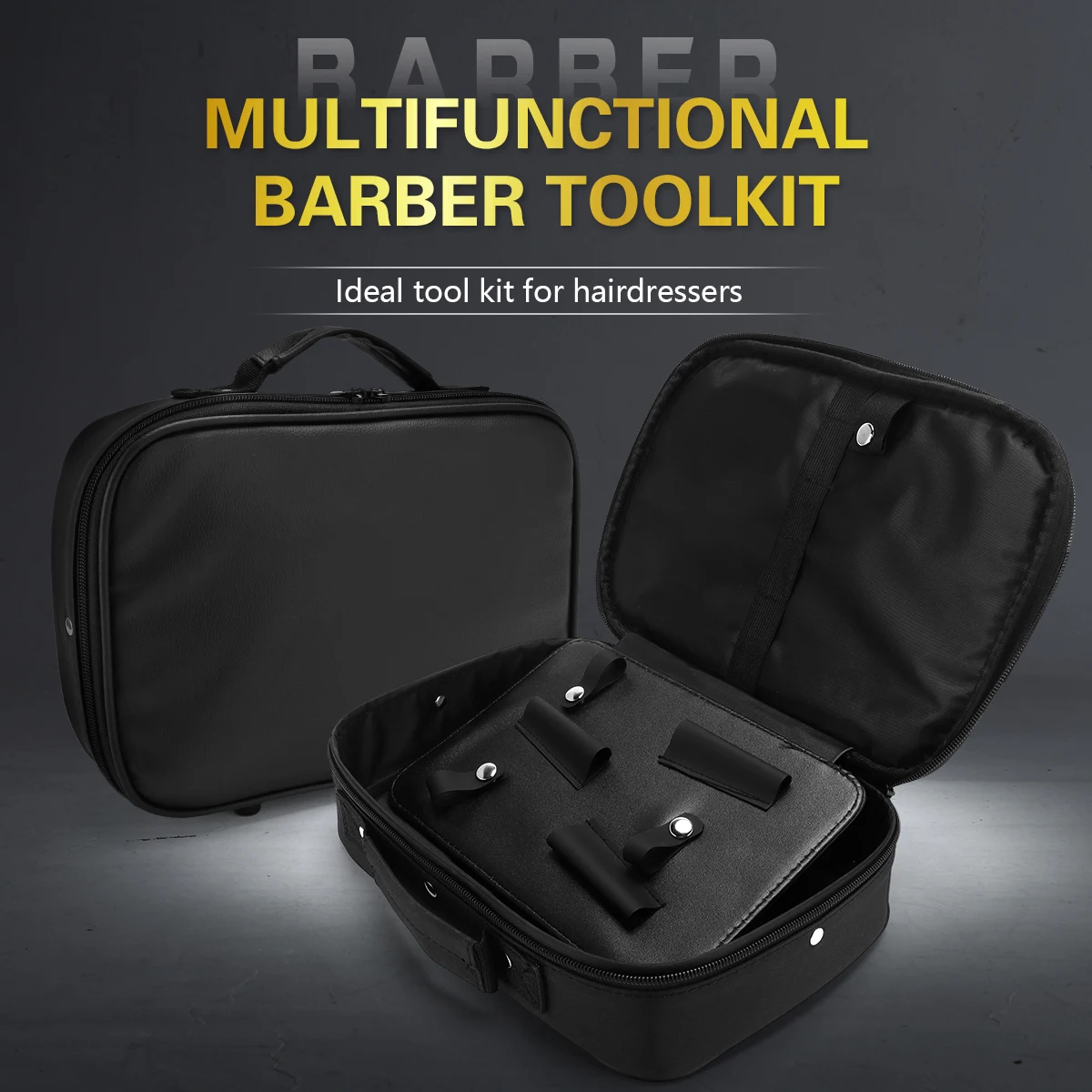 Barber Electric Clipper Bag Salon Hairdressing Tool Storage Bag Black Carrying Travel Shaver Organizer Beard Trimmer Box Holder