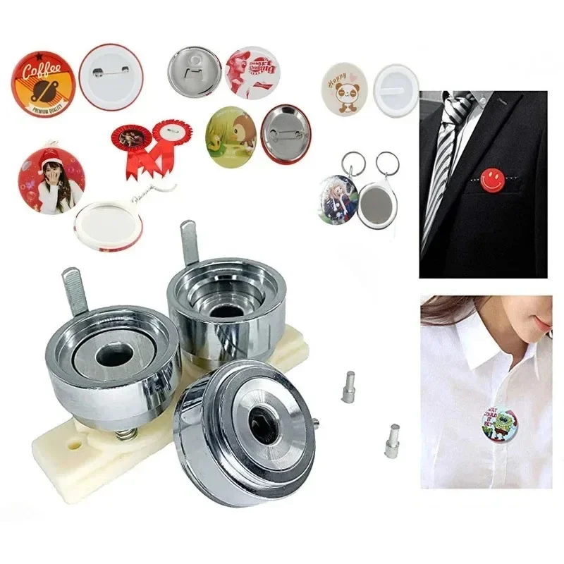 DIY Aluminum Alloy Interchangeable Die Badge Inserts Tools for Button Maker Hand Tools 25mm 32mm 44mm 50mm 58mm 70mm
