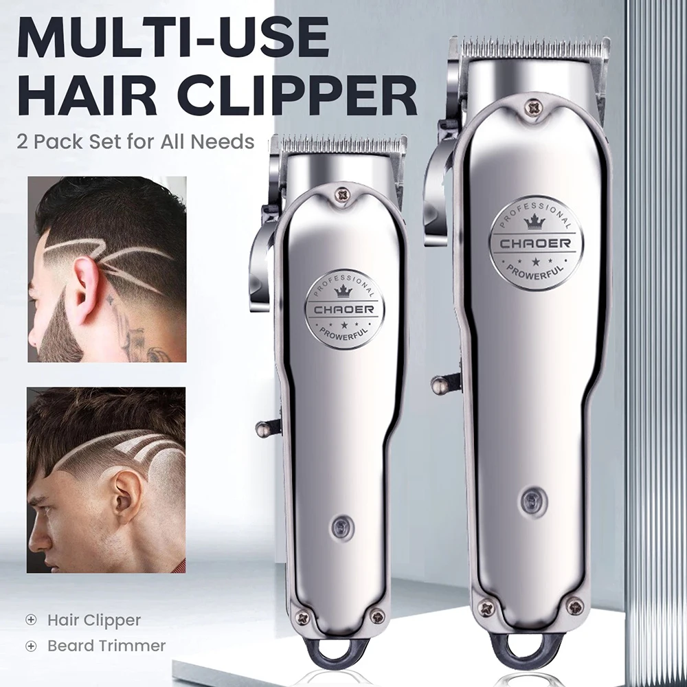 Electric Pusher, LCD Hair Clipper, Electric Push Scissor, All Metal Hair Clipper, Retro Style 3