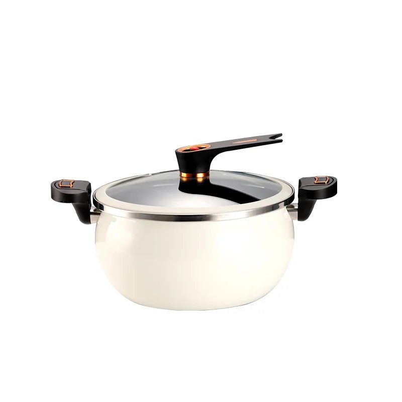 New Style Large Capacity Soup Pot Medical Stone Coating Cast Iron Non Stick Micro Pressure Cooker 2