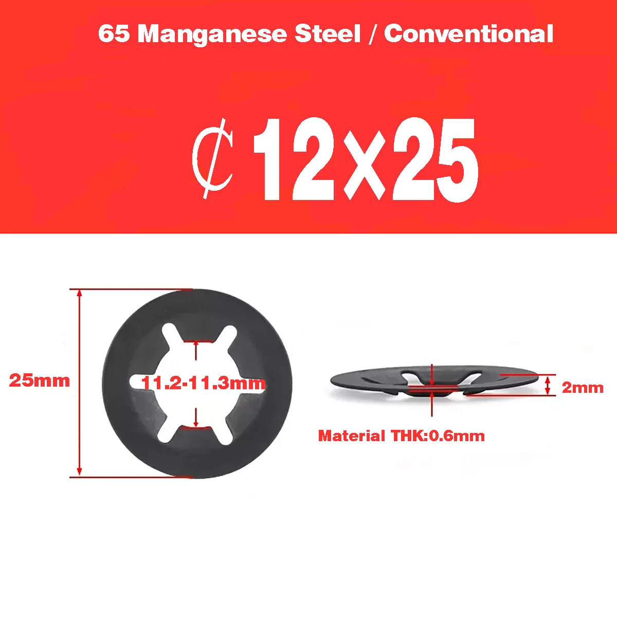 100pcs M12X25