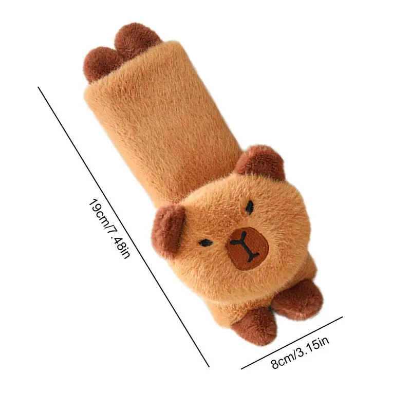 Car Seat Strap Pads Car Headrest Pillow Animal Capybara Shoulder Pads Cute Animal Headrest Pillow Automotive Seat Belt Pads