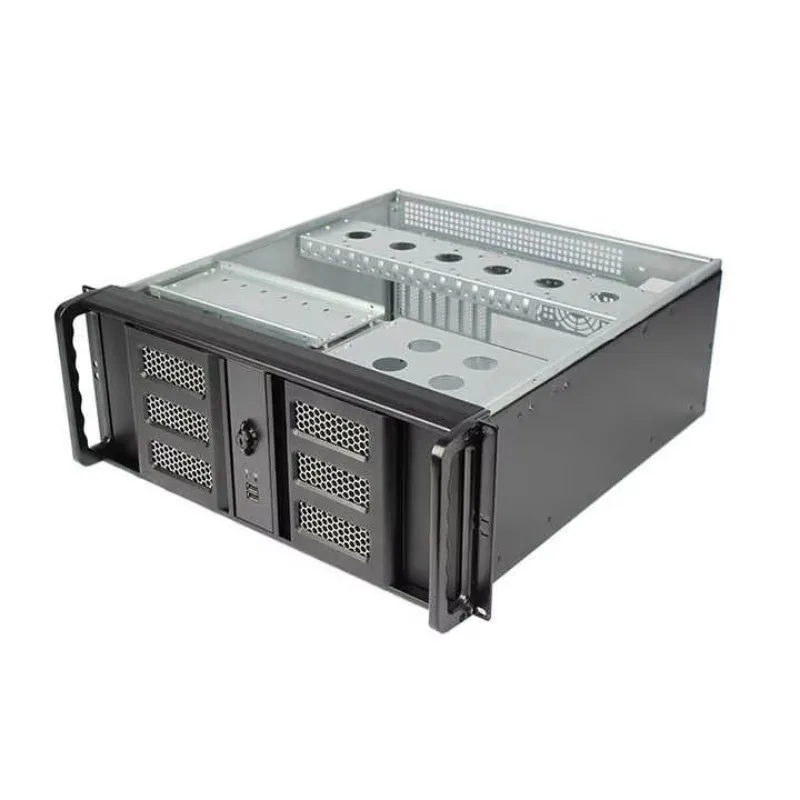 고품질 이중 도어 전면 패널 4U 서버 섀시 깊이 480mm 19인치 산업용 ATX 컴퓨터 랙마운트 서버 케이스