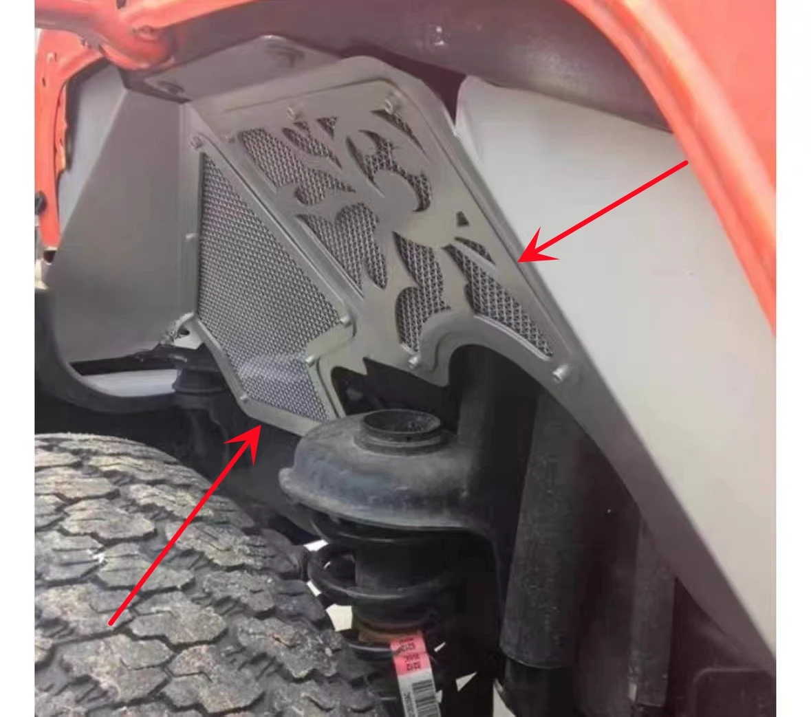 EYOUHZ Parafango Interno Posteriore Per Jeep Wrangler JK 2007-2018 – Coppia Di Parafanghi In Acciaio Ad Alta Resistenza, Con Rivestimento Anticorrosione E Taglio Laser Di Precisione