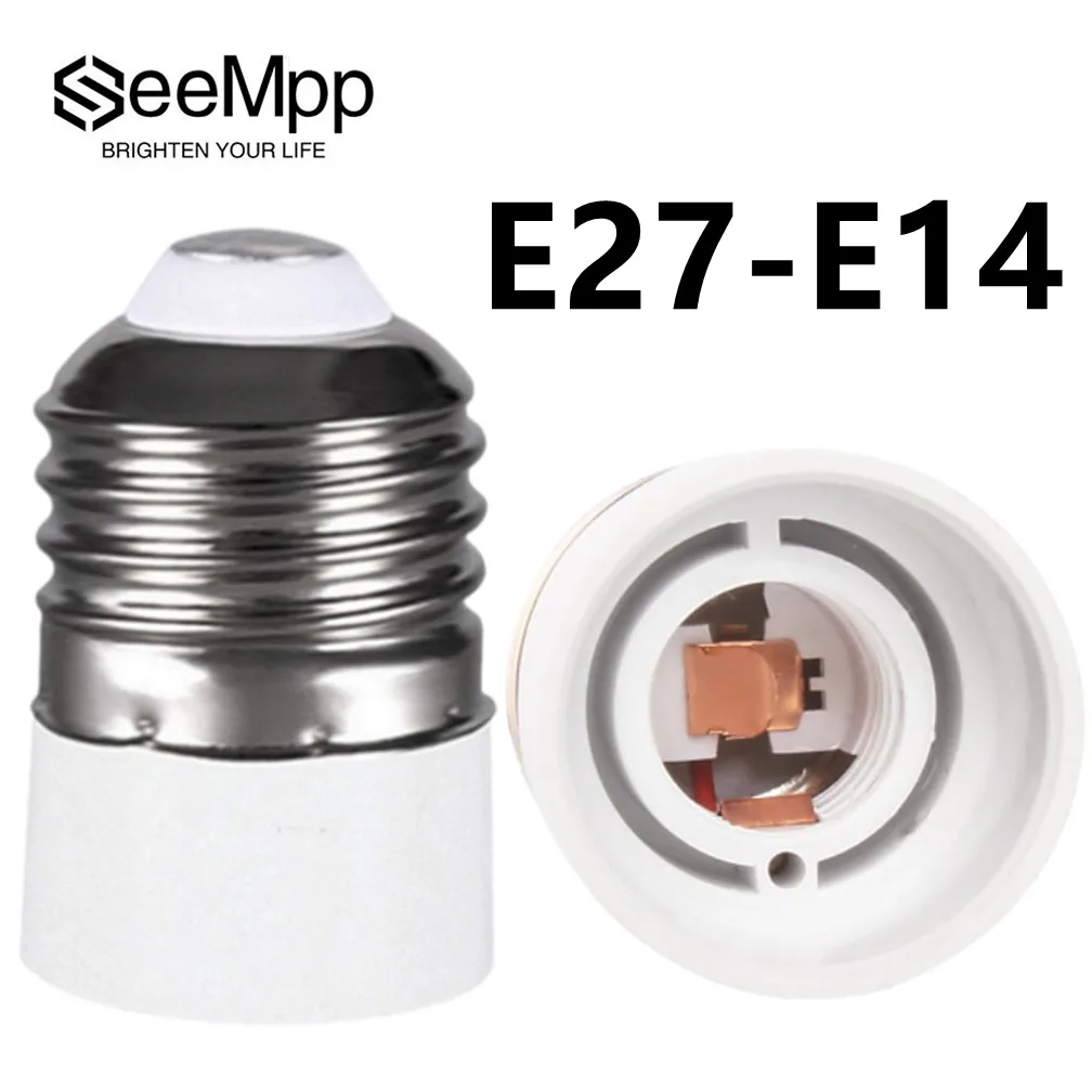 E27 To E14  Lamp Holder Converter Socket High Quality  AC 85-250V Fireproof Material Converter Socket Bulb Adapter Lamp Holder plug cable connector led bulb lamp adapter holder base screw light power socket converter 220v single circuit wireless remote