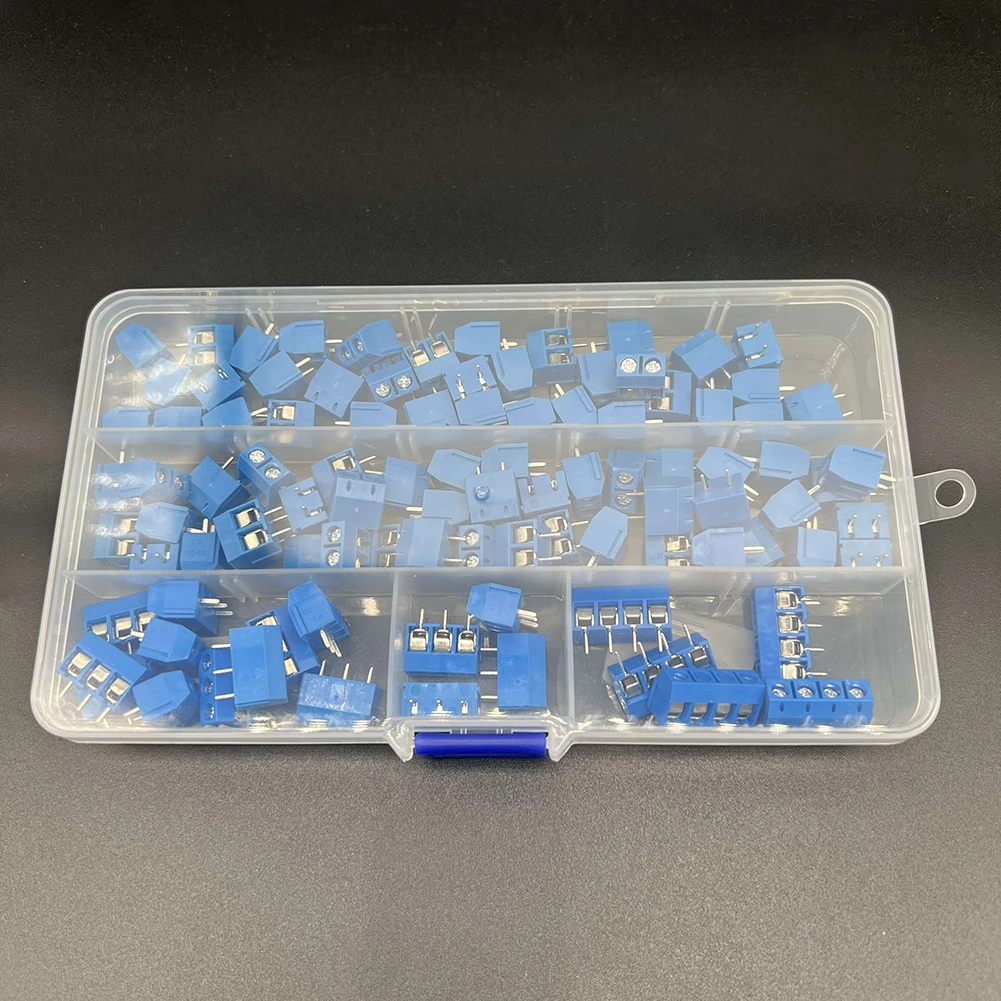 KF301-2P KF301-3P KF301-4P 접합 가능 PCB 터미널 블록 커넥터, 브레드보드 PCB 보드용, 2 핀, 3 핀, 4 핀, 5mm 피치, 100 개