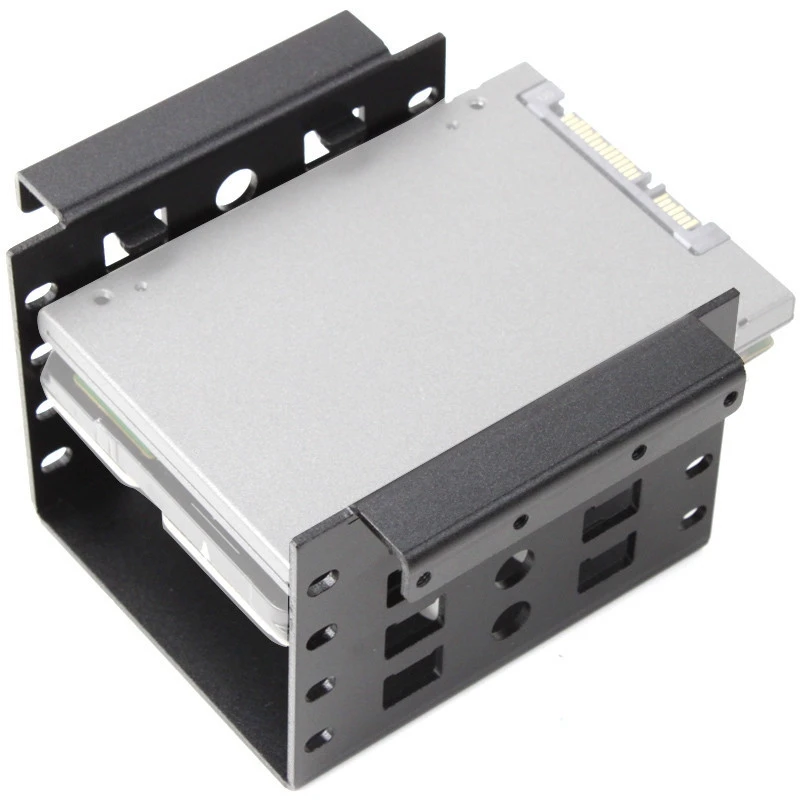 실버 양극산화 알루미늄 하드 드라이브 디스크 장착 컨버터 키트, SATA HDD SSD에서 3.5 인 브래킷 어댑터, 4 베이 2.5
